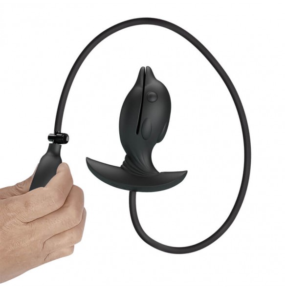 Pretty Love - Hanson Inflate Anal Vibration Massager (Chargeable - Black)